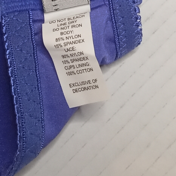 Full Figure Maximum Support Lace Bra by Midnight Velvet NWoT Blue 40DD9 - Picture 9 of 9